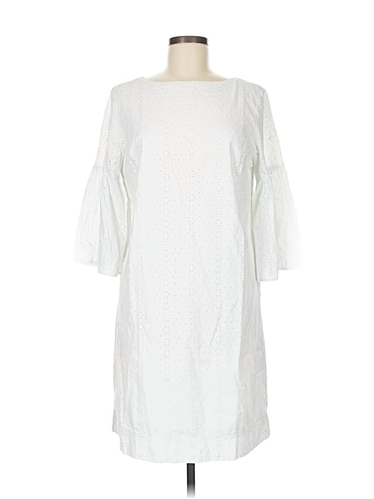 Pre-owned Chaps Casual Dress In White