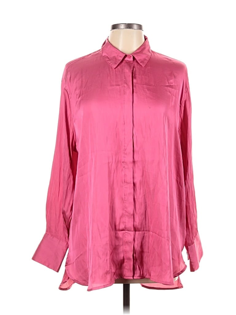 Pre-owned Old Navy Long Sleeve Blouse In Pink