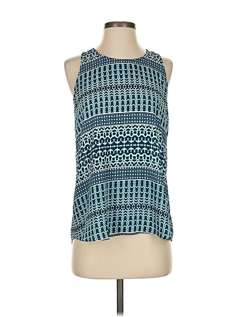 Pre-owned Cynthia Rowley Tjx Sleeveless Blouse In Blue
