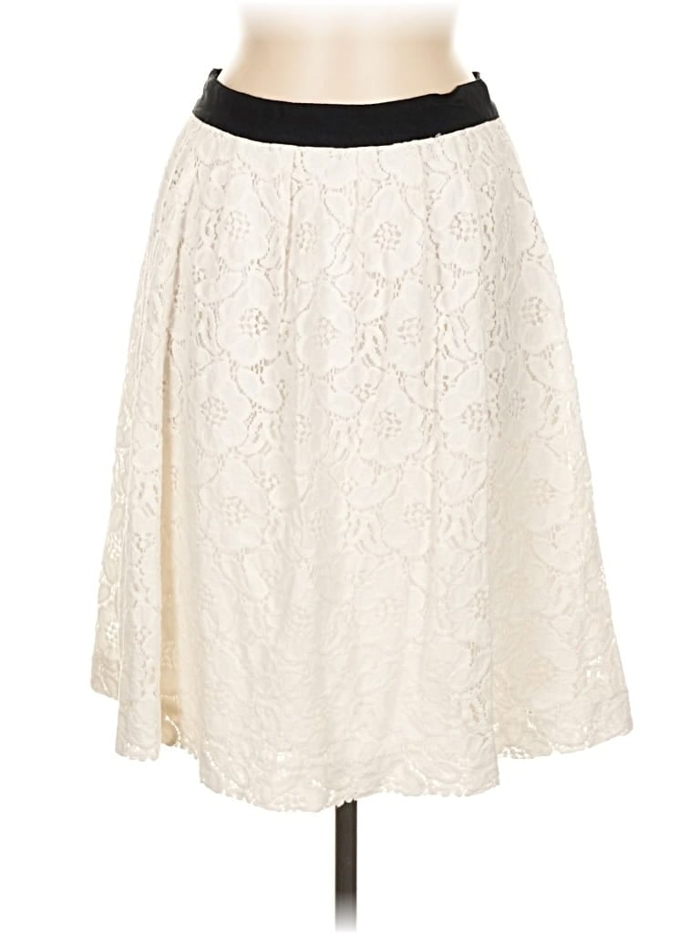 Pre-owned Ann Taylor Loft Formal Skirt In White