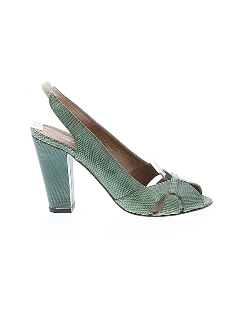 Pre-owned Dkny Mule/clog In Green