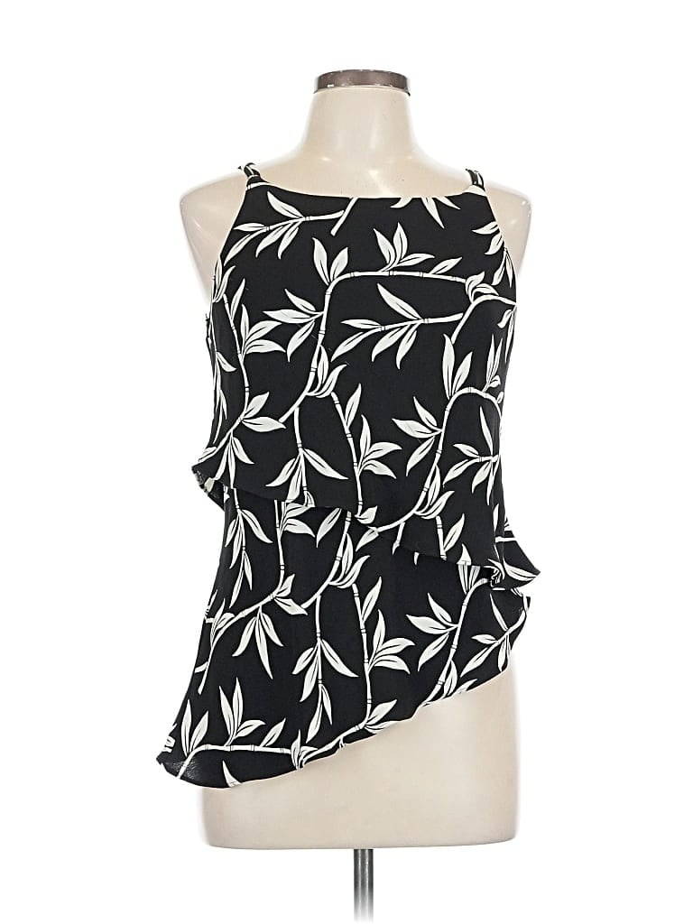Pre-owned Sl Fashions Sleeveless Blouse In Black