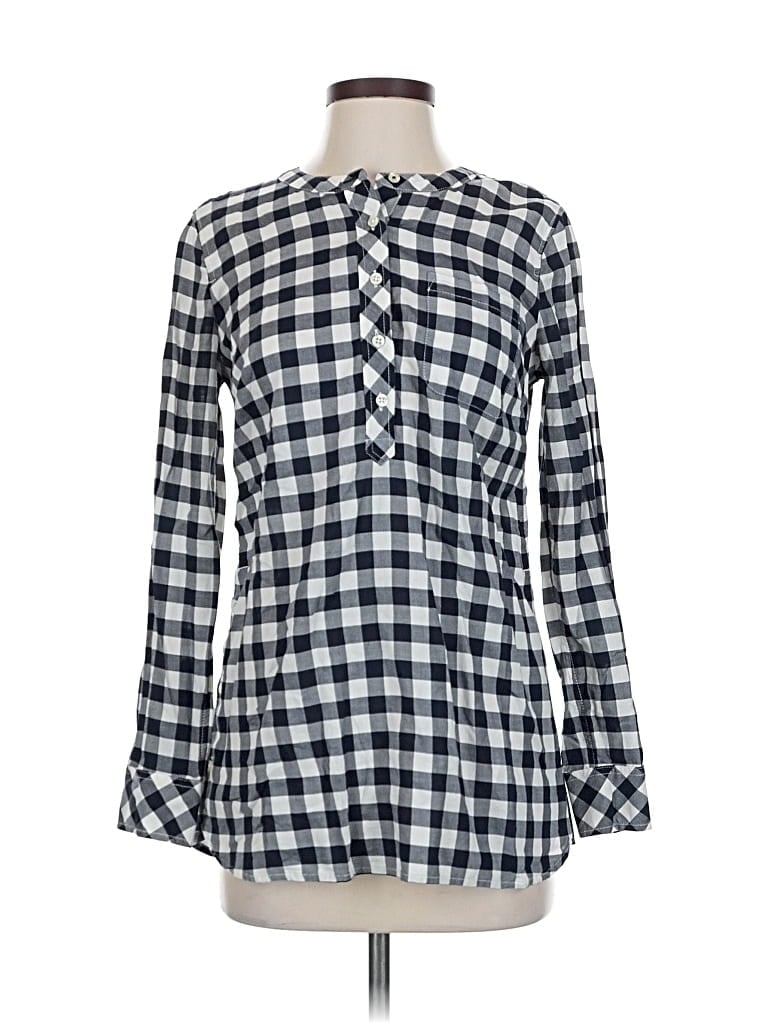 Pre-owned Talbots Long Sleeve Blouse In Blue