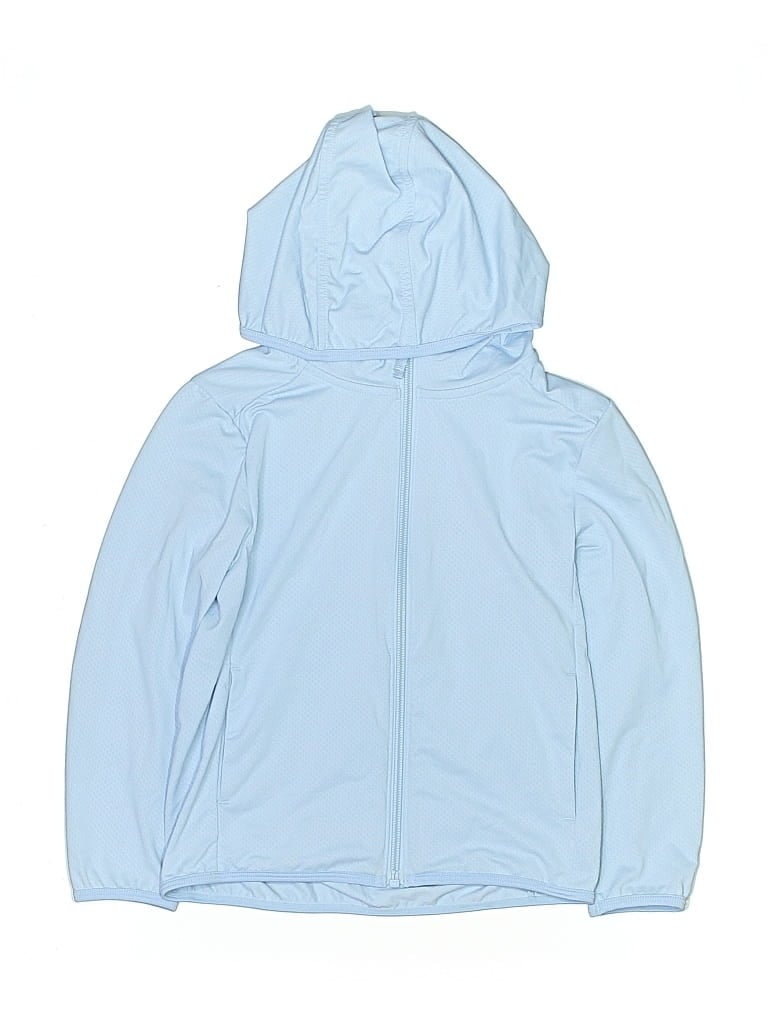 Pre-owned Uniqlo Kids' Zip Up Hoodie In Blue