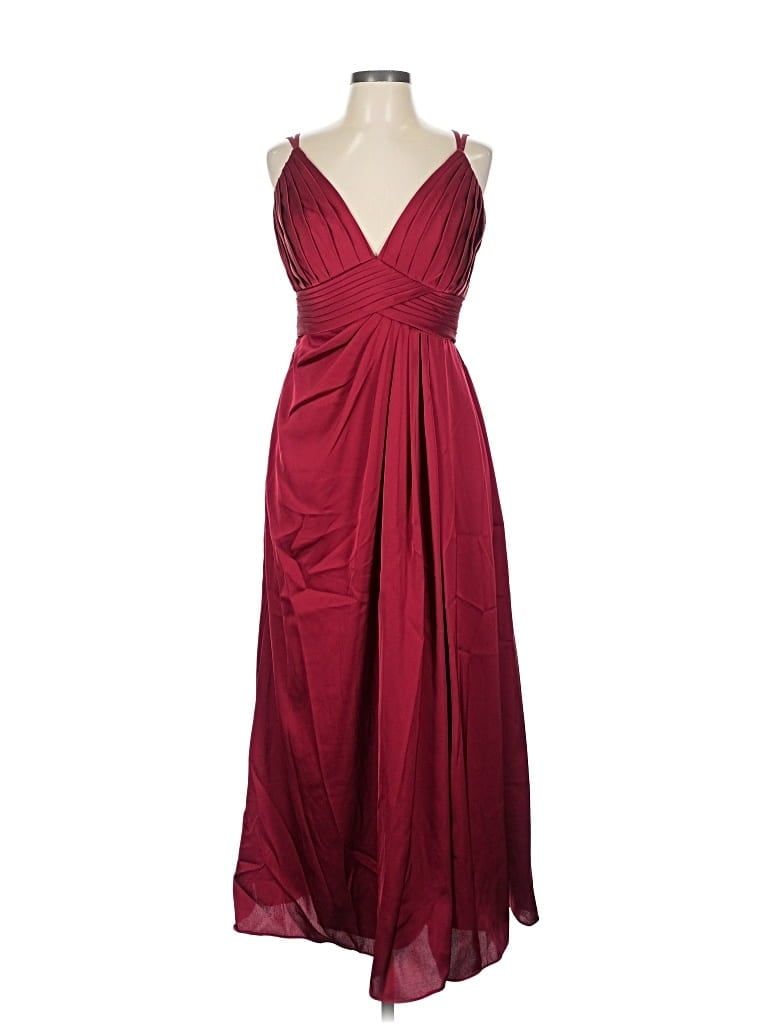 Pre-owned Azazie Cocktail Dress In Burgundy