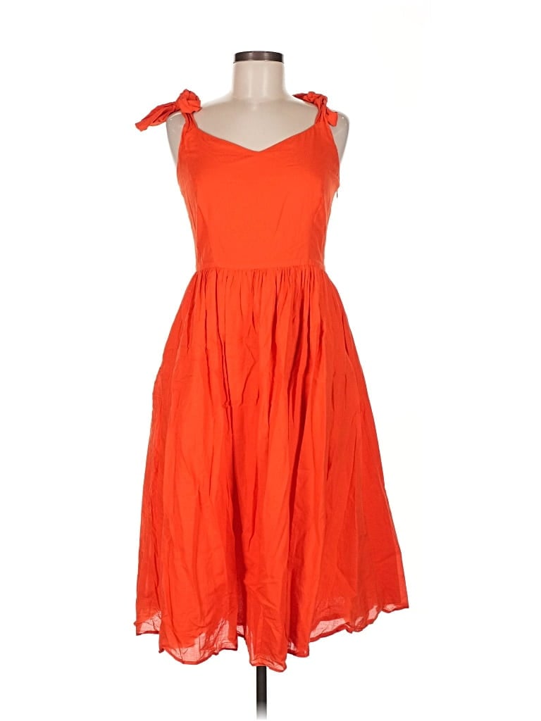 Pre-owned Iris & Ink Casual Dress In Orange