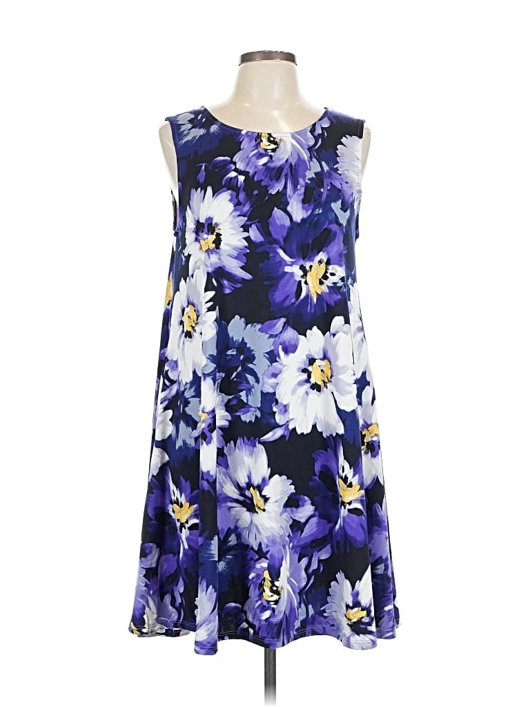 Pre-owned Nina Leonard Casual Dress In Blue