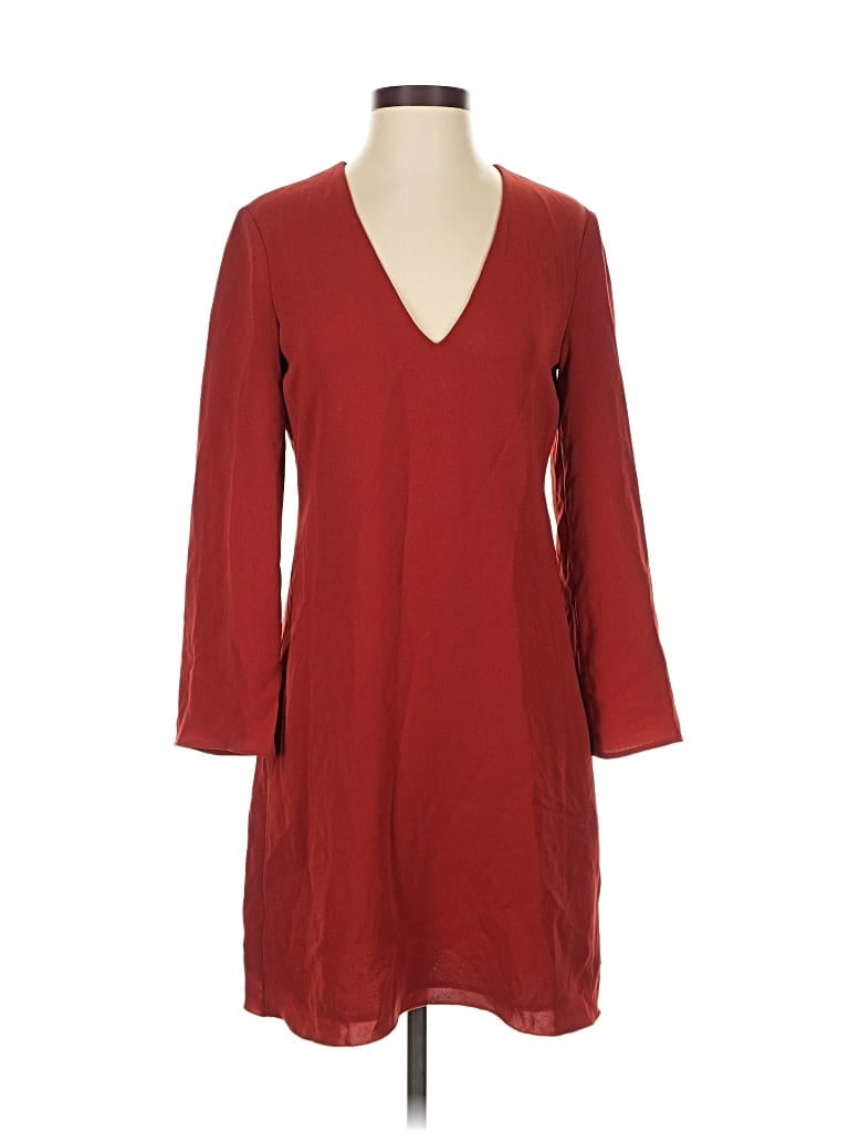 Pre-owned Theory Casual Dress In Burgundy