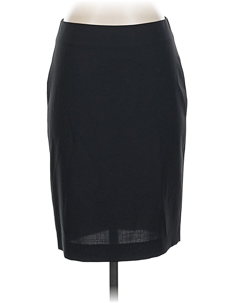 Pre-owned Theory Wool Skirt In Black