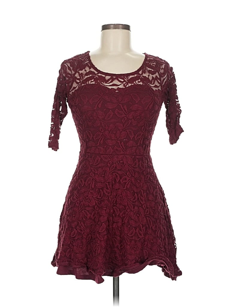 Pre-owned Material Girl Cocktail Dress In Burgundy