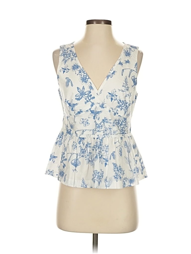 Pre-owned Club Monaco Sleeveless Blouse In White