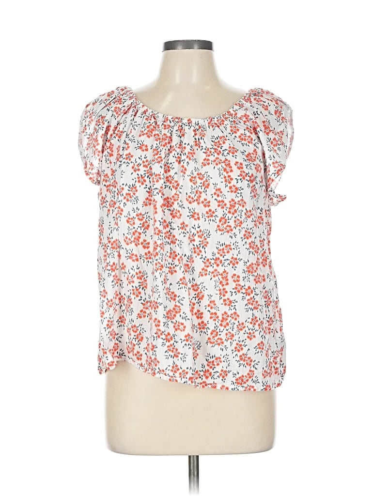 Pre-owned Gap Short Sleeve Blouse In Red