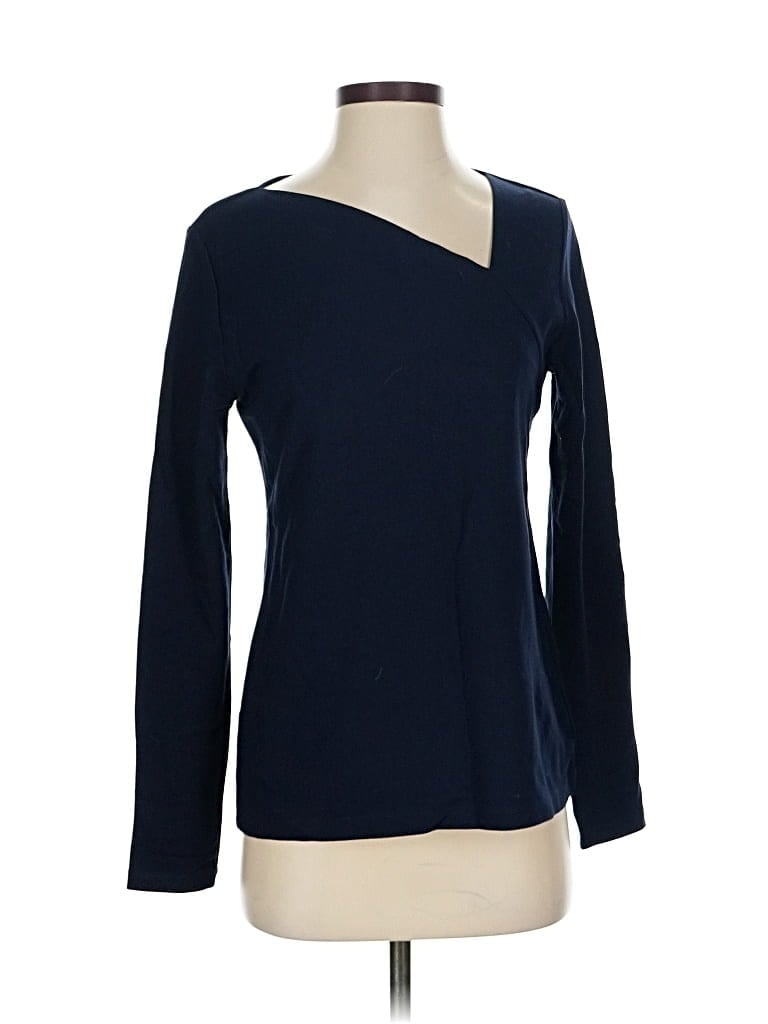 Pre-owned Cabi Long Sleeve Top Blue One Shoulder Neckline Tops