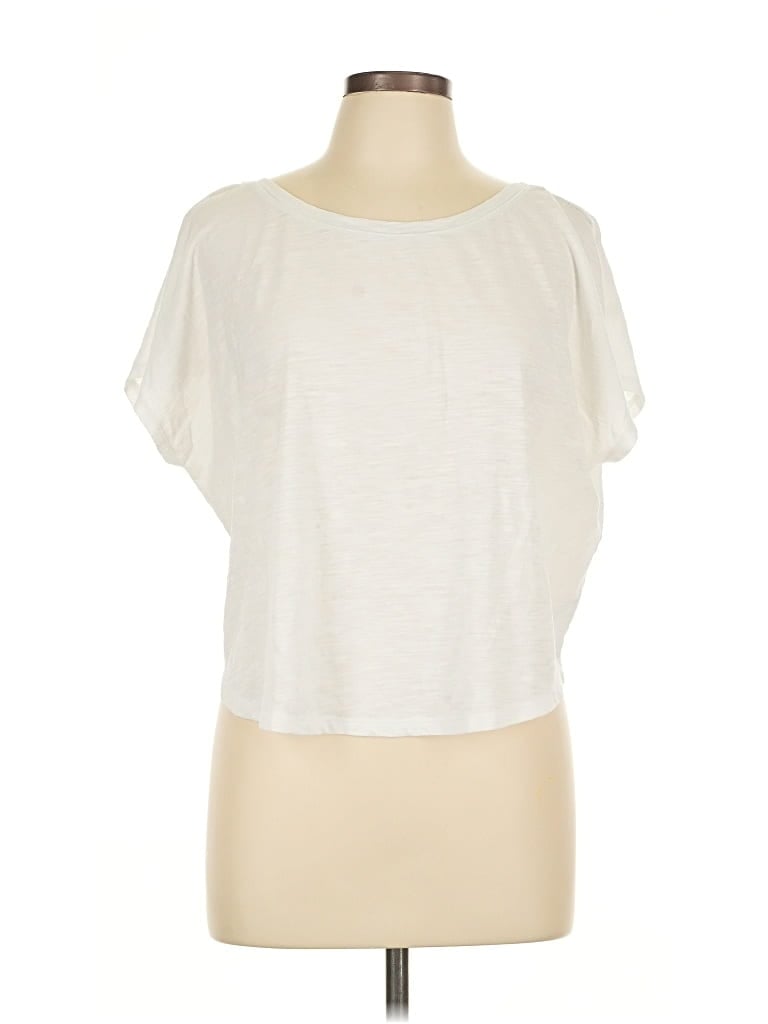 Pre-owned Athleta Short Sleeve T-shirt In White