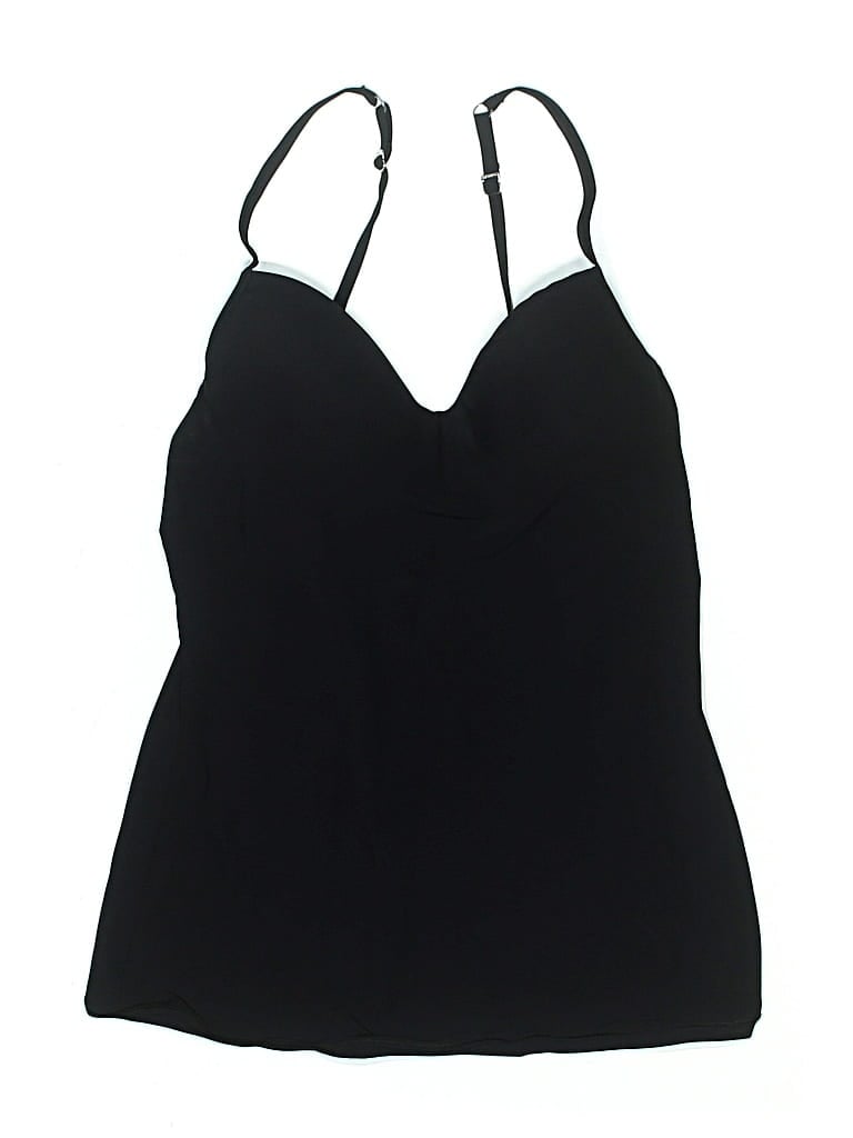 Pre-owned Hanro Swimsuit Top Black Solid Pattern Swimwear
