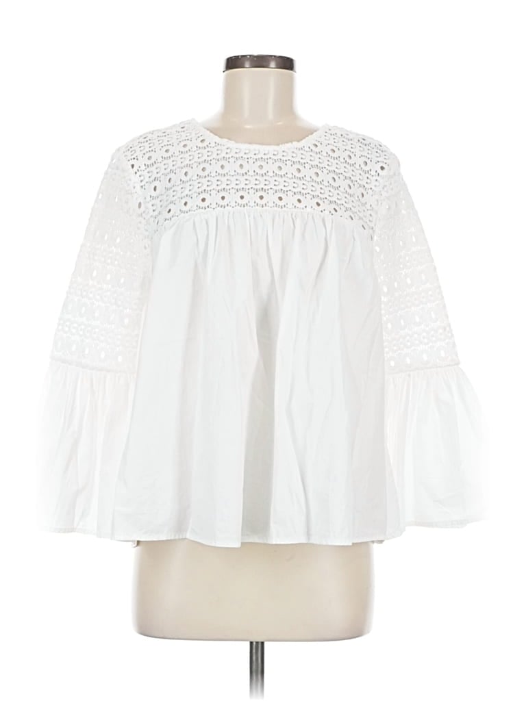 Pre-owned Endless Rose 3/4 Sleeve Blouse In White