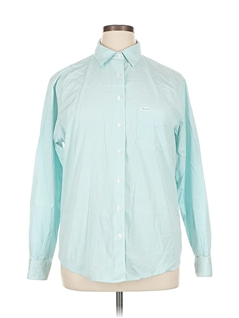 Pre-owned Façonnable Long Sleeve Button Down Shirt In Blue