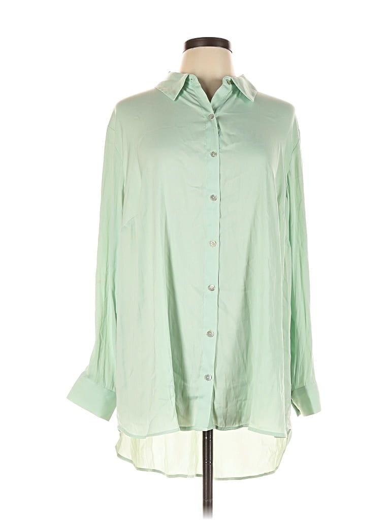 Daniel Rainn Long Sleeve Blouse In Green