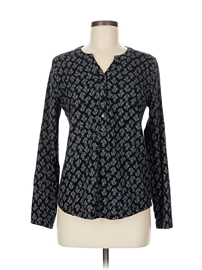 Pre-owned Style & Co Long Sleeve Blouse In Gray