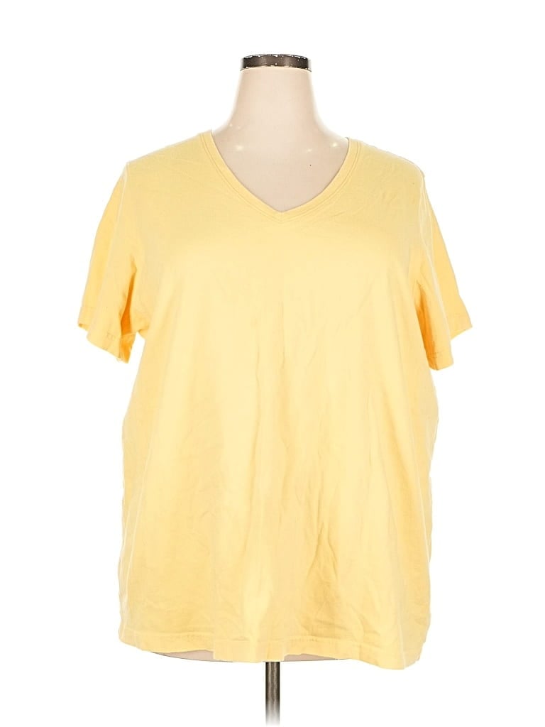Click to view more detailed imagery on our partner's website Pre-owned Woman Within Short Sleeve T-shirt In Yellow