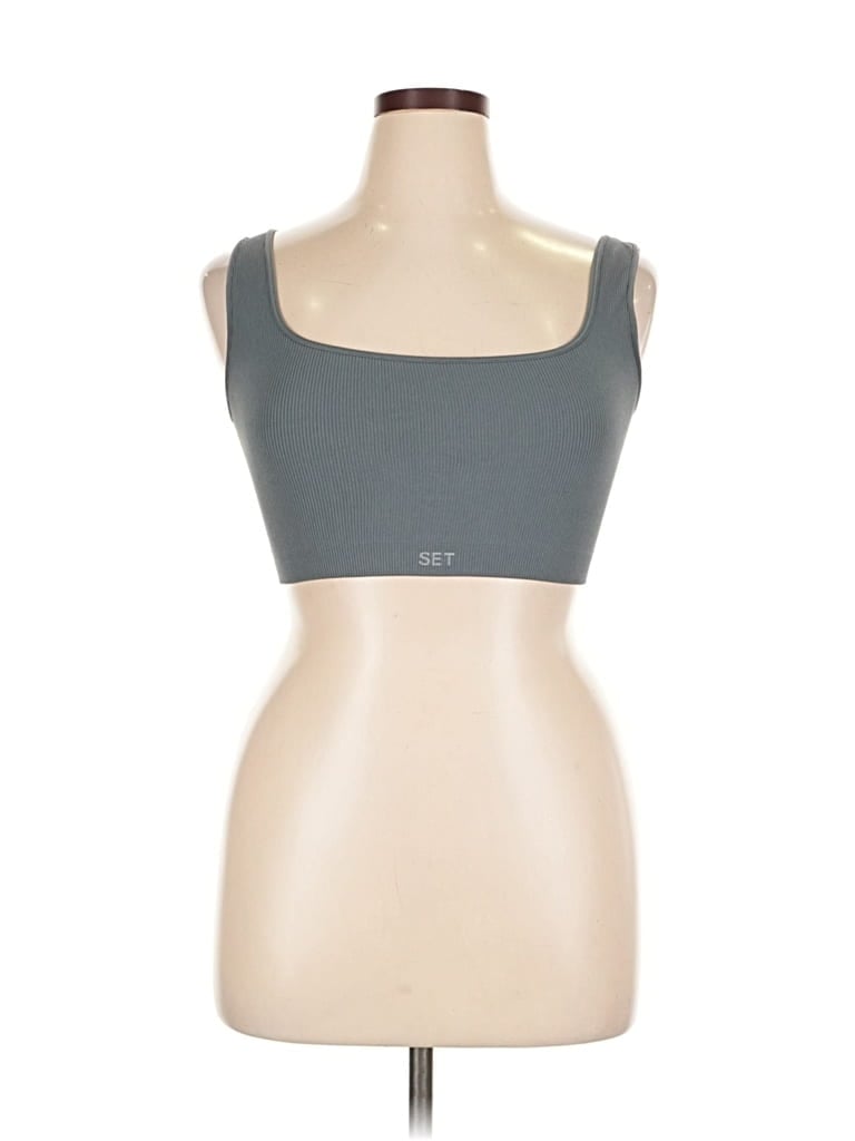 Pre-owned Set Active Sports Bra In Gray