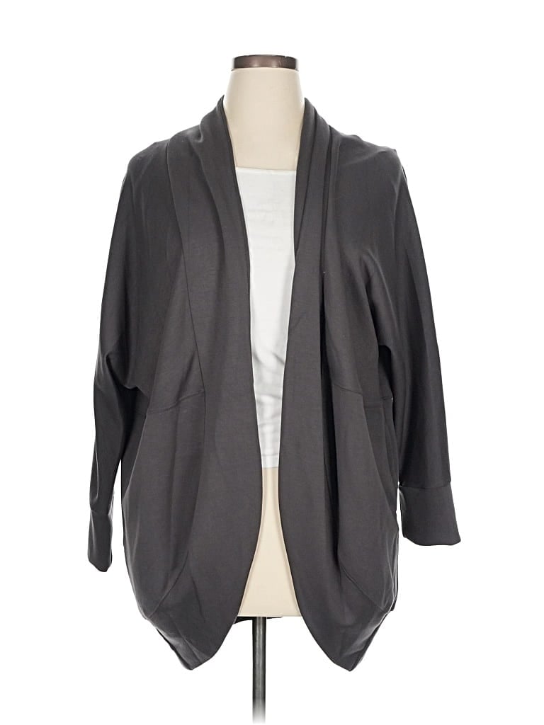 Pre-owned Fashion Blazer Jacket In Gray