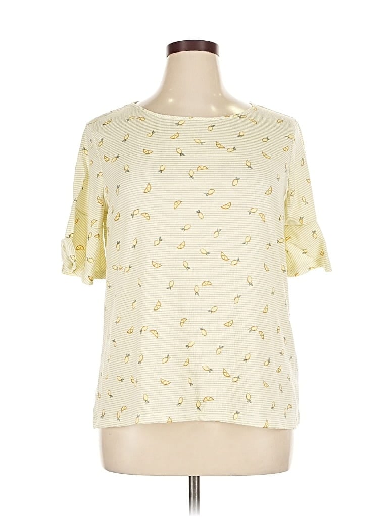 Pre-owned Lc Lauren Conrad Short Sleeve T-shirt In Yellow