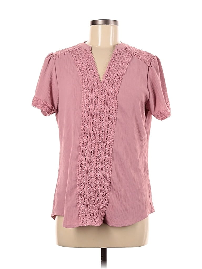Pre-owned Blooming Jelly Short Sleeve Blouse In Pink