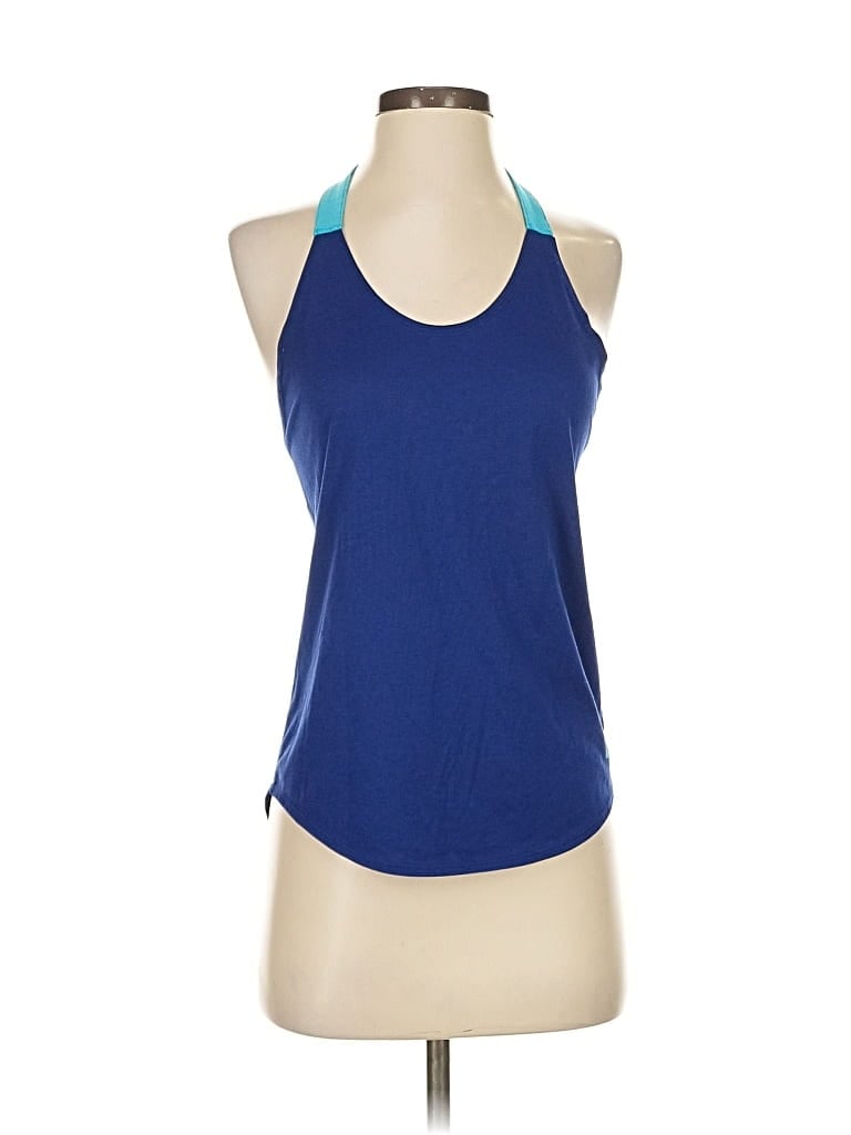 Pre-owned Nike Tank Top Blue Halter Neckline Tops