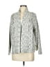 Joan Vass 100% Nylon Silver Cardigan Size M - photo 1