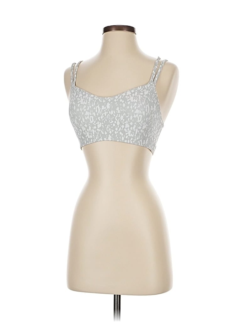 Pre-owned Avia Tank Top Silver Strapless Neckline Tops