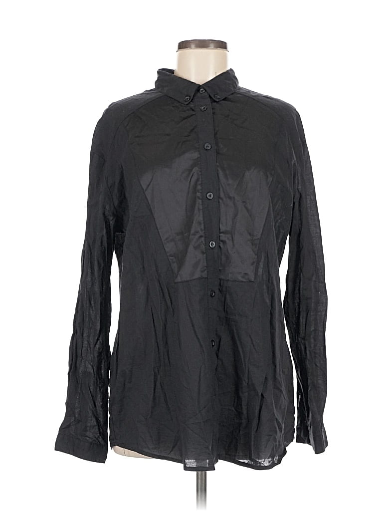 Pre-owned One Long Sleeve Button Down Shirt In Black