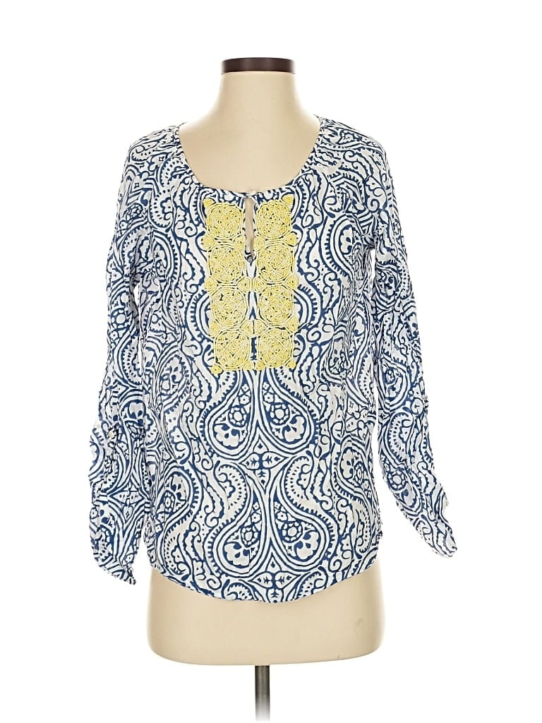 Click to view more detailed imagery on our partner's website Pre-owned Talbots 3/4 Sleeve Blouse In Blue