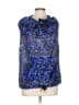 Demi Lovato Fabletics 100% Polyester Blue Sleeveless Blouse Size L - photo 1