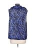 Demi Lovato Fabletics 100% Polyester Blue Sleeveless Blouse Size L - photo 2
