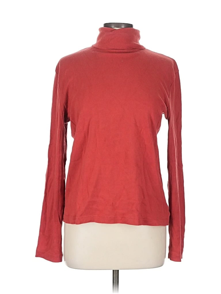 Pre-owned Jones New York Sport Long Sleeve Turtleneck In Red