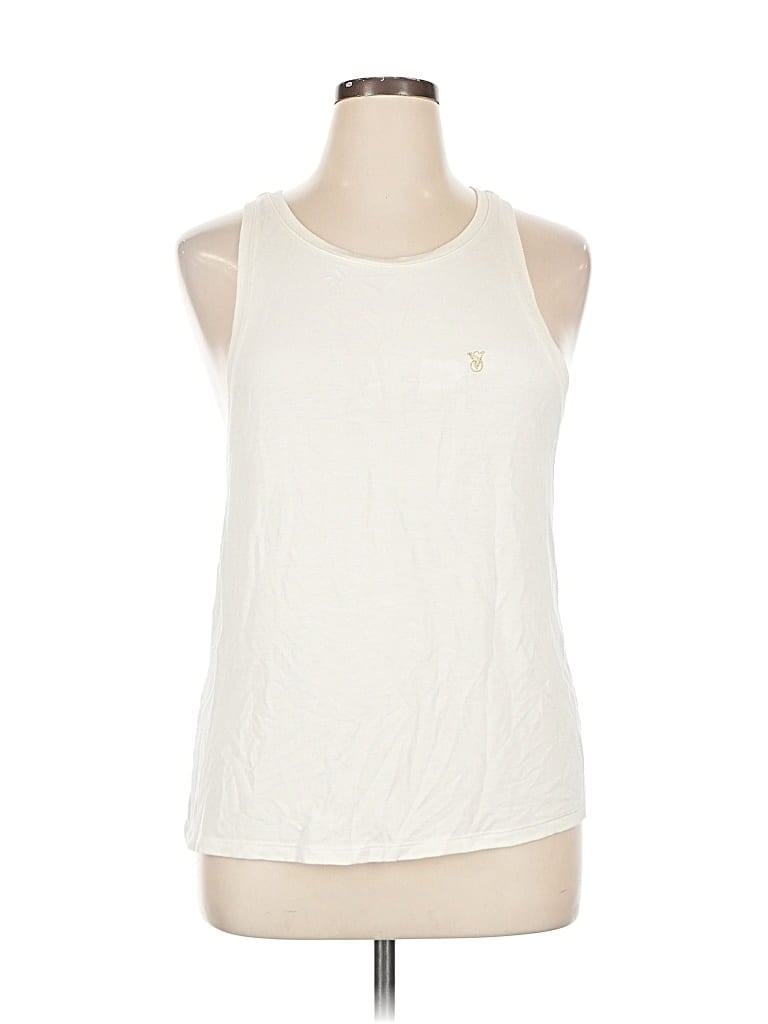 Pre-owned Victoria's Secret Sleeveless T-shirt In White