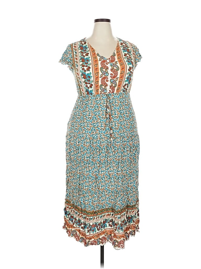 Pre-owned Assorted Brands Casual Dress In Blue