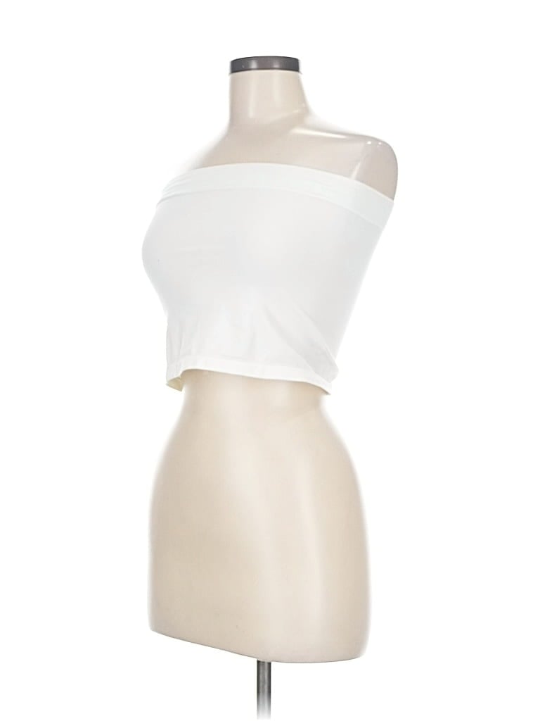 Pre-owned Ingrid & Isabel Tube Top White Strapless Neckline Tops