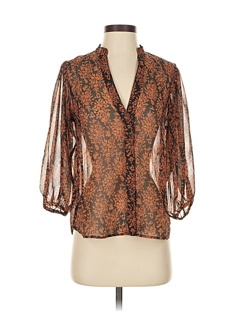 Click to view more detailed imagery on our partner's website Pre-owned Minkpink 3/4 Sleeve Blouse In Brown