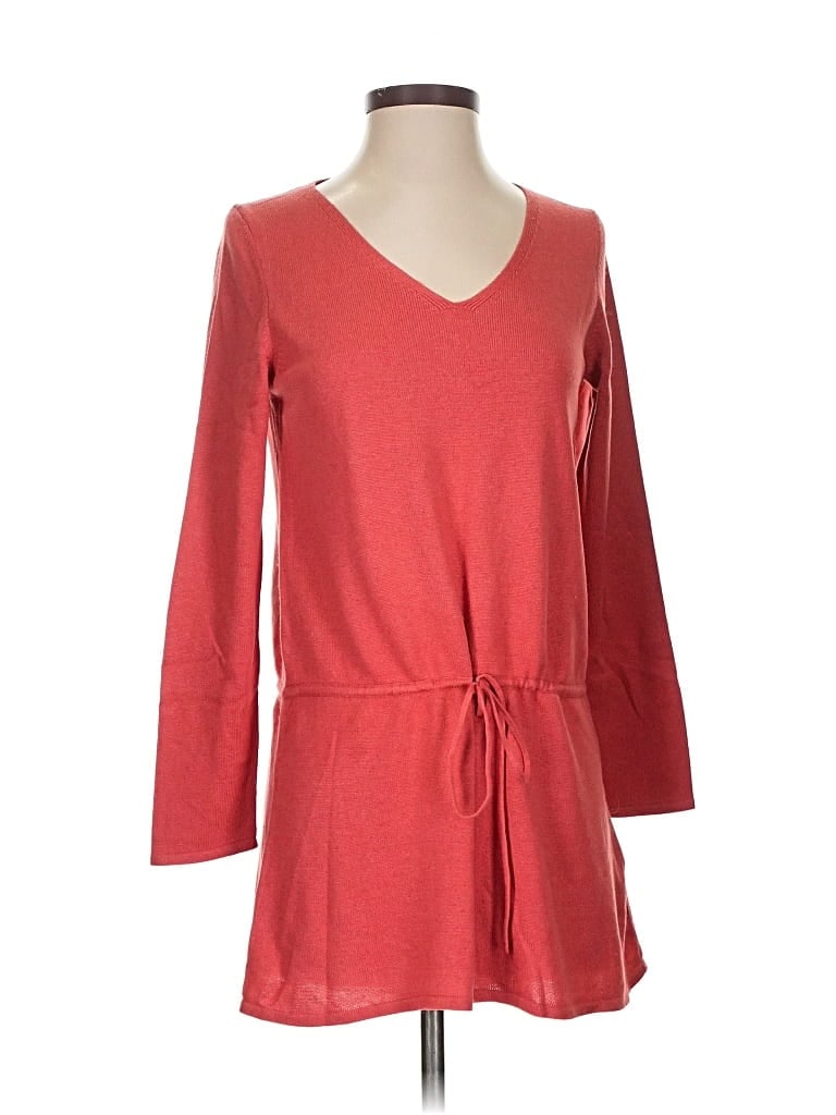 Pre-owned Eileen Fisher Silk Cardigan Sweater In Red