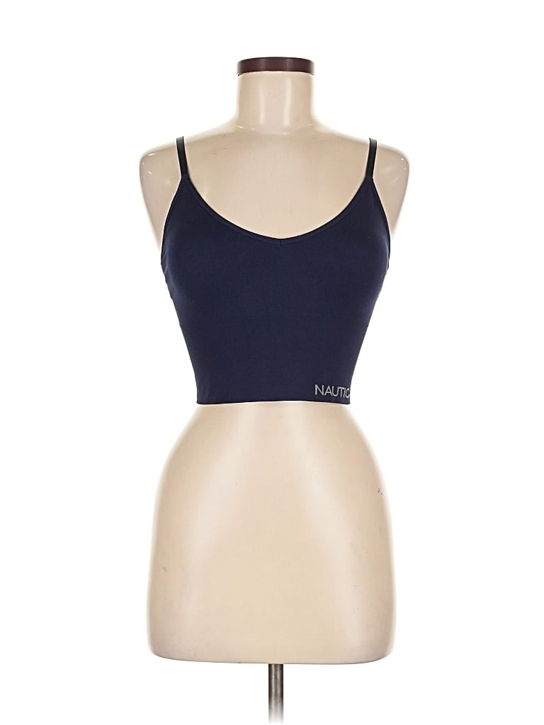 Pre-owned Nautica Tank Top Blue Strapless Neckline Tops