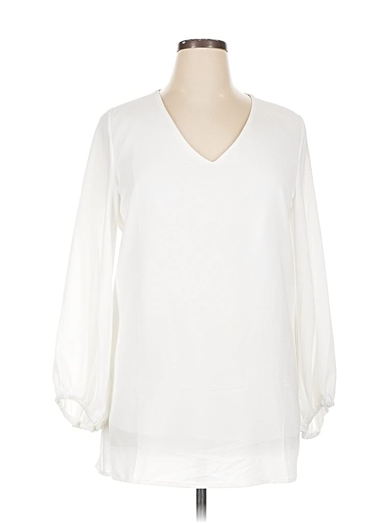 Belongsci 3/4 Sleeve Blouse In White