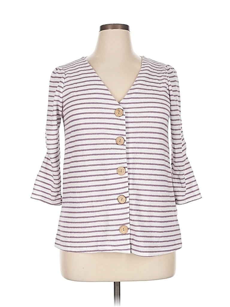 JESSY B Pre-owned Cardigan Sweater In Purple