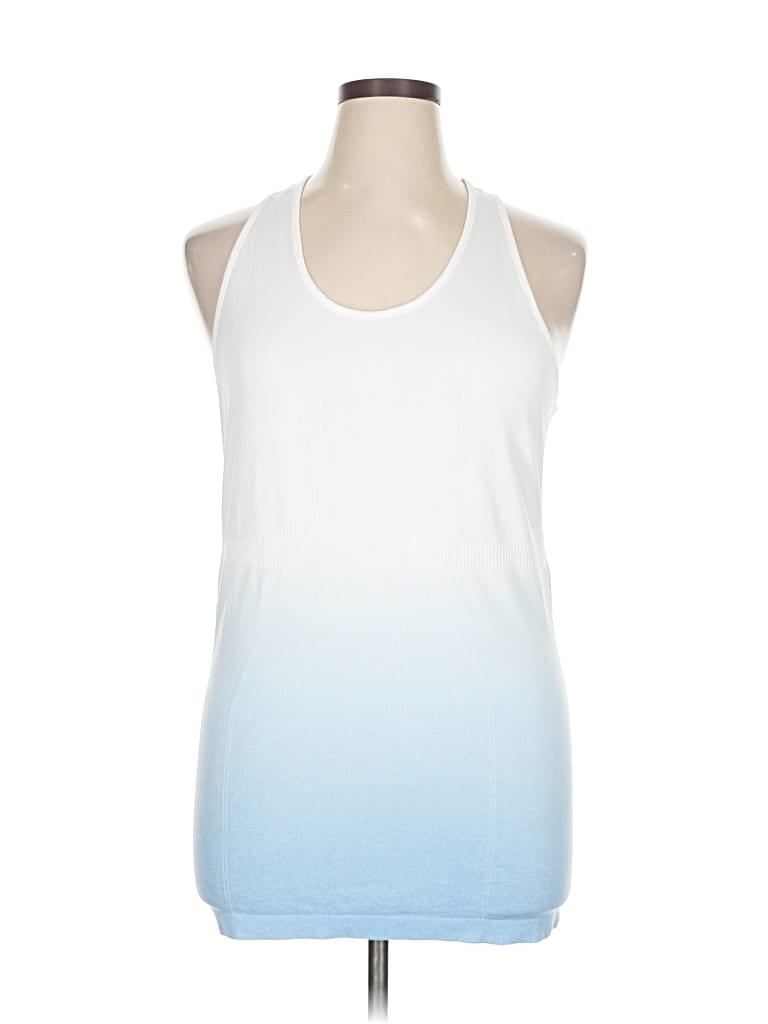 Pre-owned Zyia Active Tank Top White Halter Neckline Tops