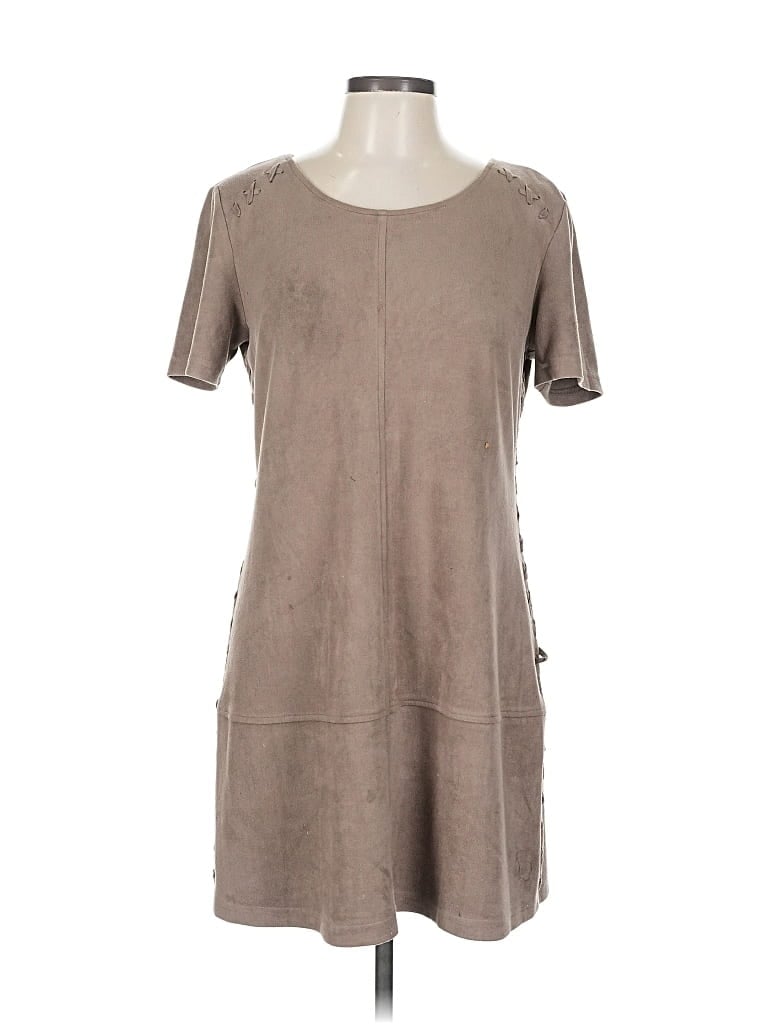Pre-owned Design Lab Lord & Taylor Casual Dress In Brown