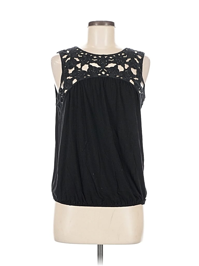 Pre-owned Max Studio Sleeveless Blouse In Black