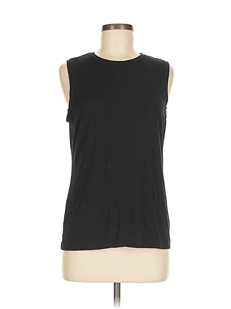 Pre-owned J.crew 365 Sleeveless T-shirt In Black