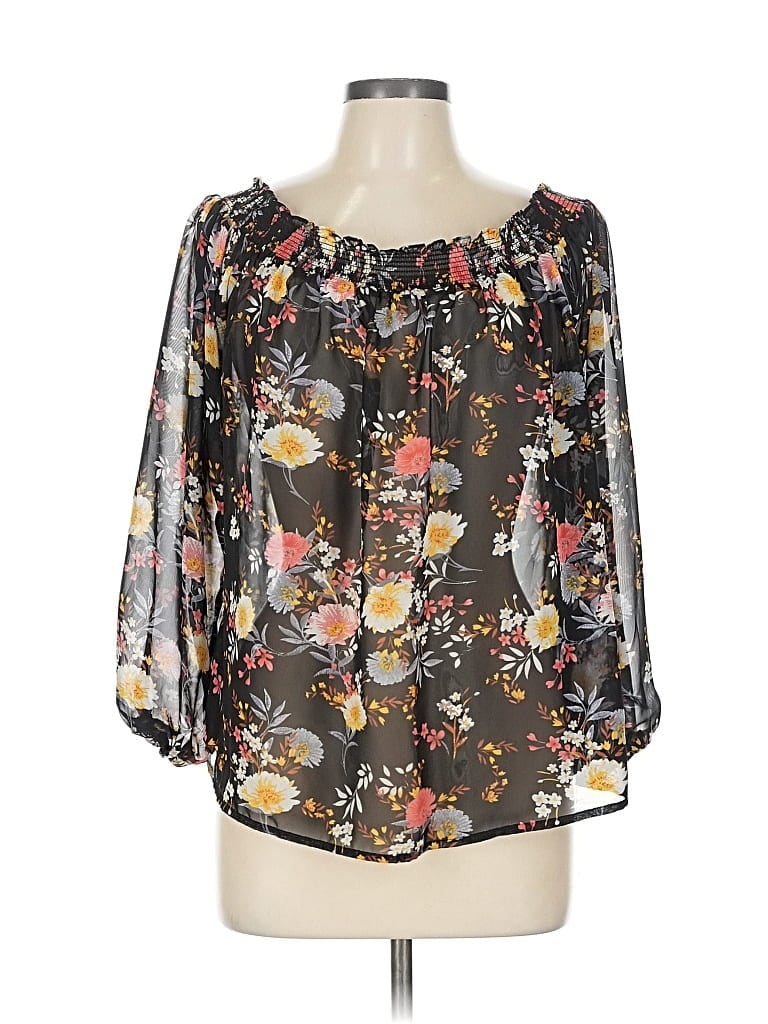 Pre-owned I Jeans By Buffalo 3/4 Sleeve Blouse In Black