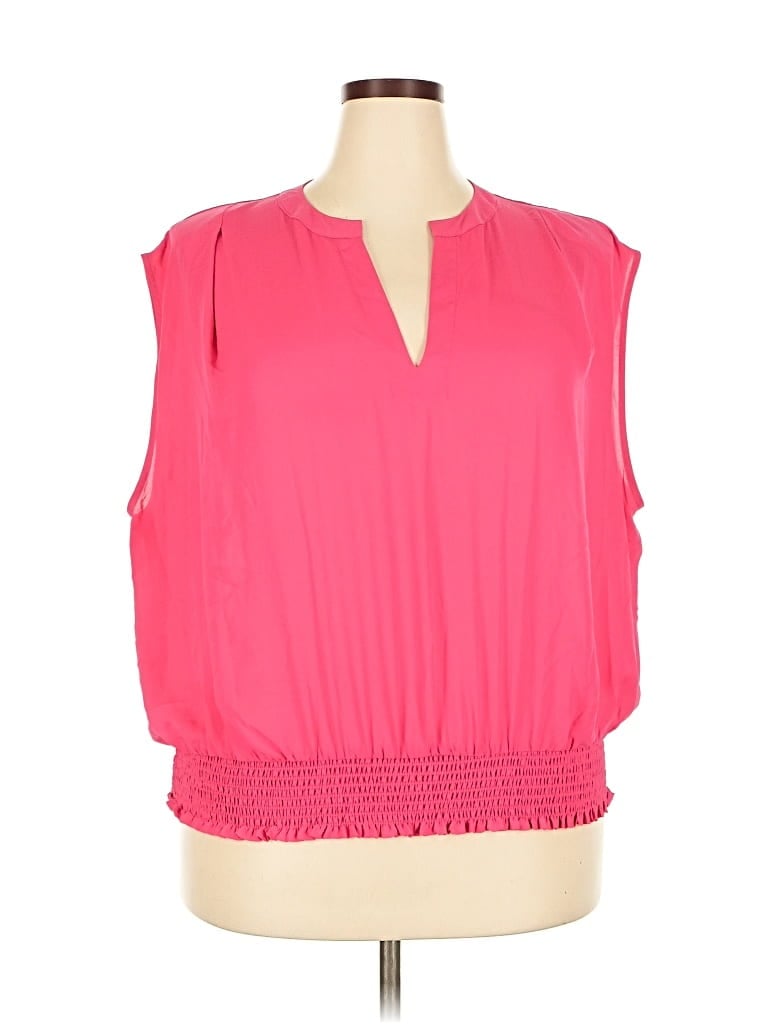 New York And Company Sleeveless Blouse In Pink